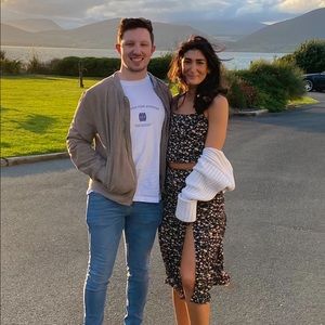 Abercrombie Floral Crop Top and Skirt Set